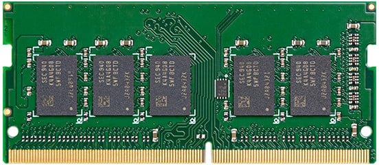 Synology - DDR4 - módulo - 8 GB - SO DIMM 260-pinos - 1333 MHz - unbuffered - ECC - para Disk Station DS1621+, DS1621XS+, DS1821+, RackStation RS1221+, RS1221RP+