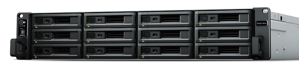 Synology RackStation RS3621RPxs - Servidor NAS - 12 baias - montável em bastidor - SATA 6Gb/s - RAID (expansão de disco rígido) 0, 1, 5, 6, 10, JBOD, RAID F1, 1 reserva, reserva 10, 5 hot spare, 6 sobressalentes, reserva F1 - RAM 8 GB - Gigabit Ether