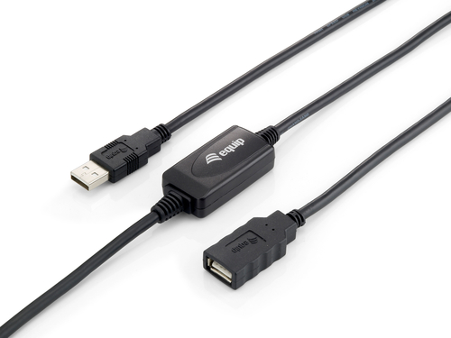 EQUIP CABO EXTENSAO USB 2.0  A/A M/F 10MT PRETO