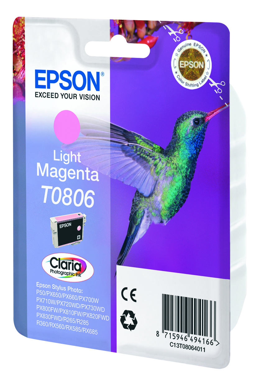 Epson Hummingbird Tinteiro Magenta Claro T0806 Tinta Claria Photographic