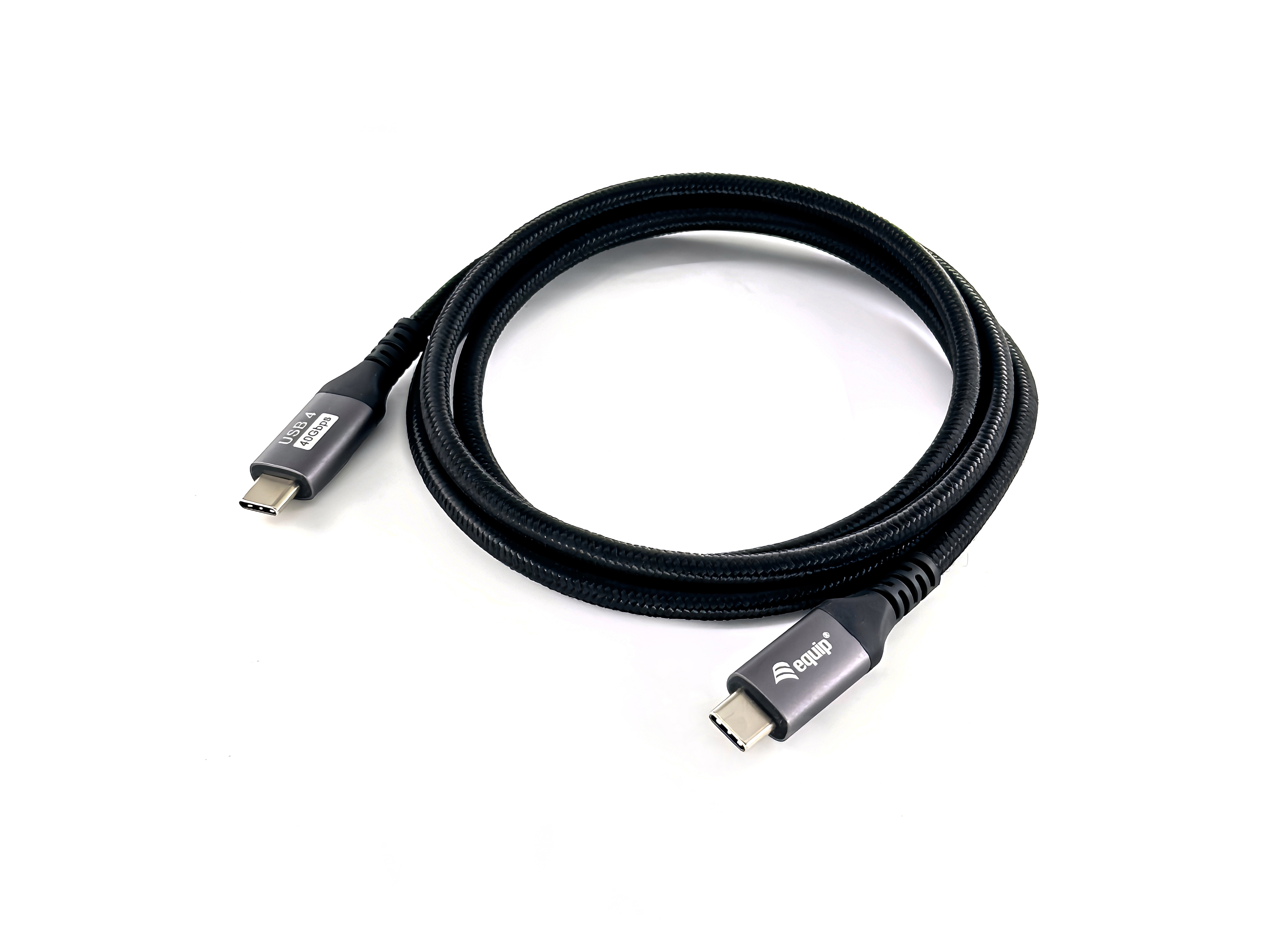 Equip 128381 Cabo USB 4 Gen 3 C para C, M/M, 1,2 m, PD3.1 240W, 8K/60Hz, 40Gbps, preto