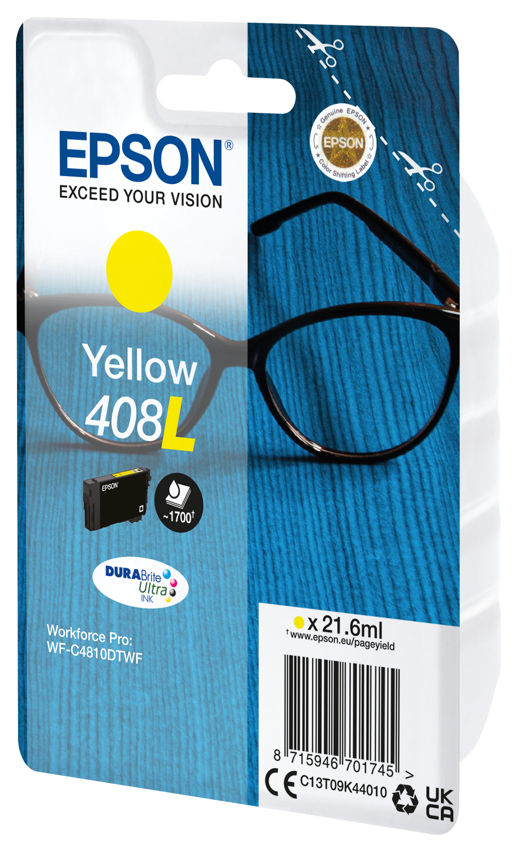 Epson 408L Conjunto individual amarelo DURABrite Ultra Óculos