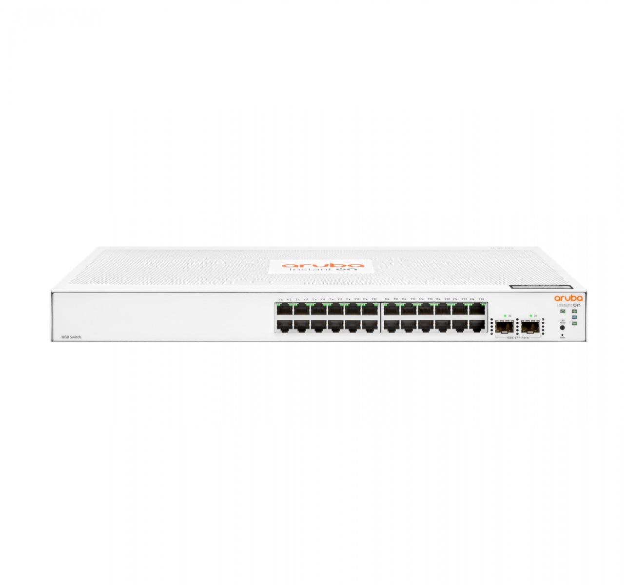 HPE Networking Instant On 1830 24G 2SFP Switch - Interruptor - inteligente - 24 x 10/100/1000 + 2 x Gigabit SFP - desktop, montável em trilho