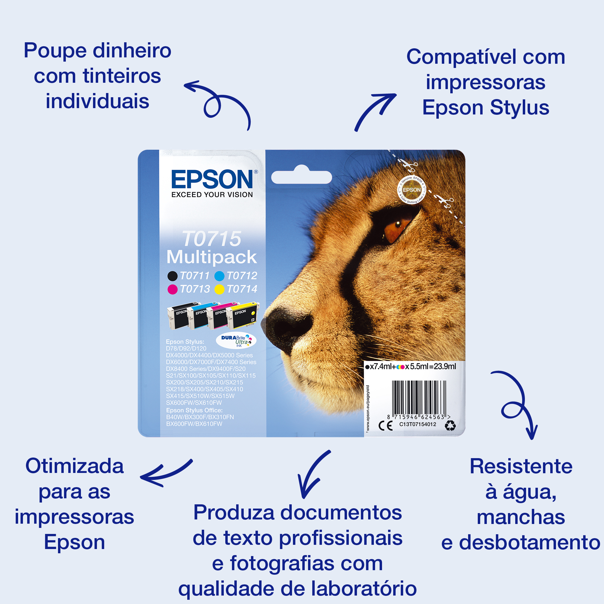 Epson Multipack 4-colours T0715 DURABrite Ultra Ink