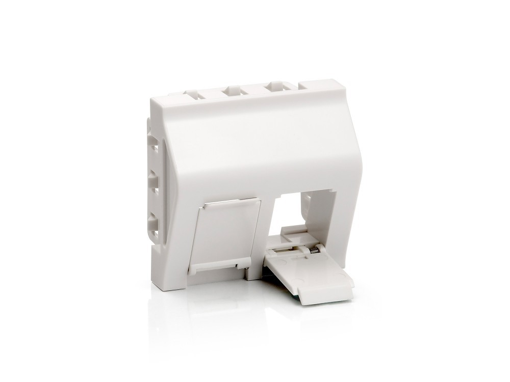 EQUIP MODULO UNIVERSAL 45x45 ANGULAR P/2 KEYSTONE BRANCO