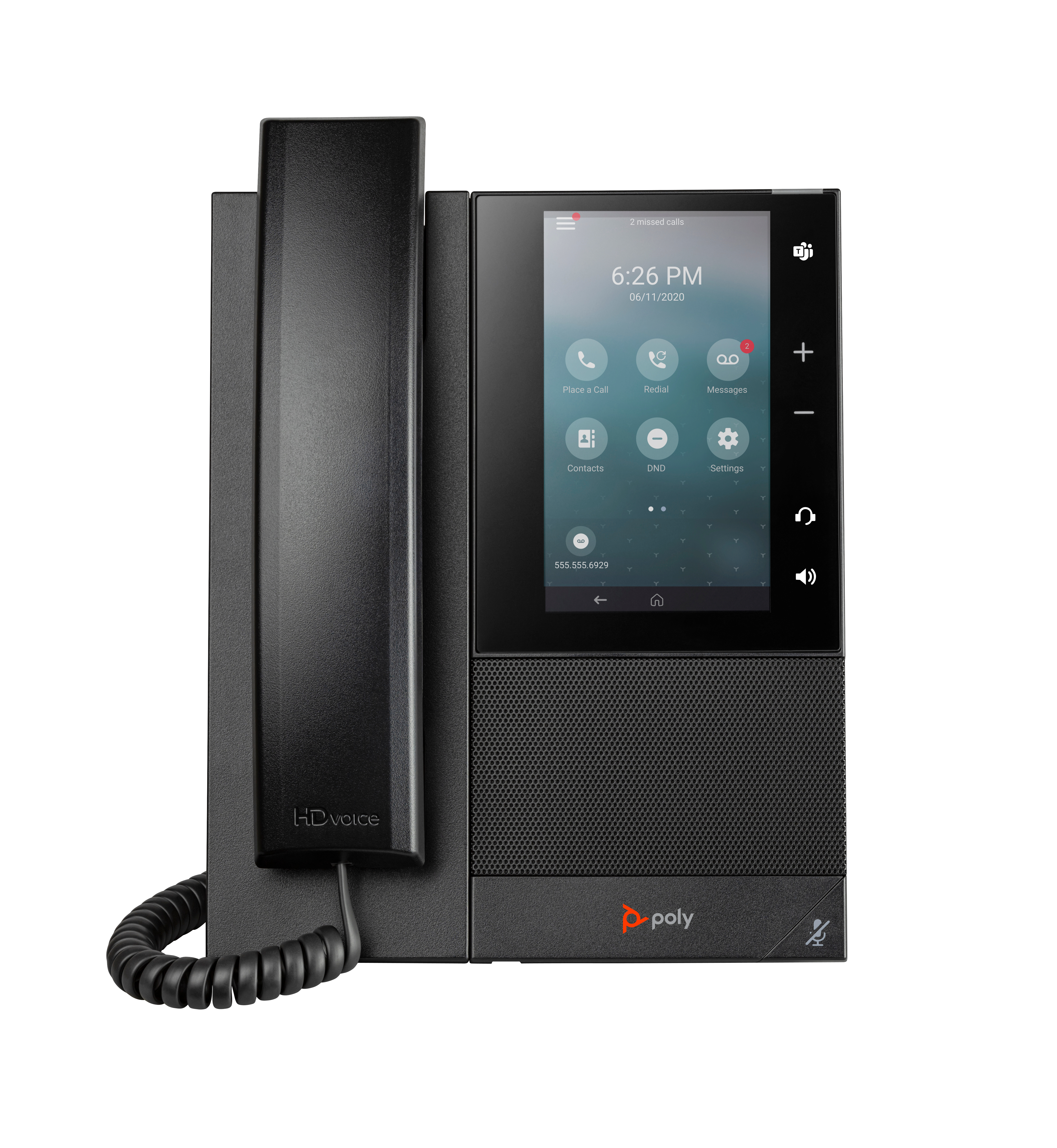 HP Poly Telefone Multimédia Empresarial Poly CCX 505 com Open SIP e PoE