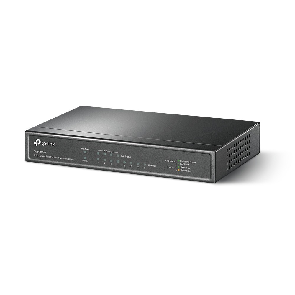 TP-LINK 8 PORT GIGABIT POE SWITCH 8 GIGABIT RJ45 PORT 802.3AF 55W 4XPOE
