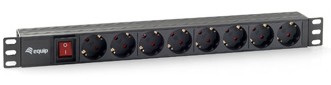 EQUIP REGUA 19" 8 TOMADAS SCHUKO PDU C/ INTERRUPTOR
