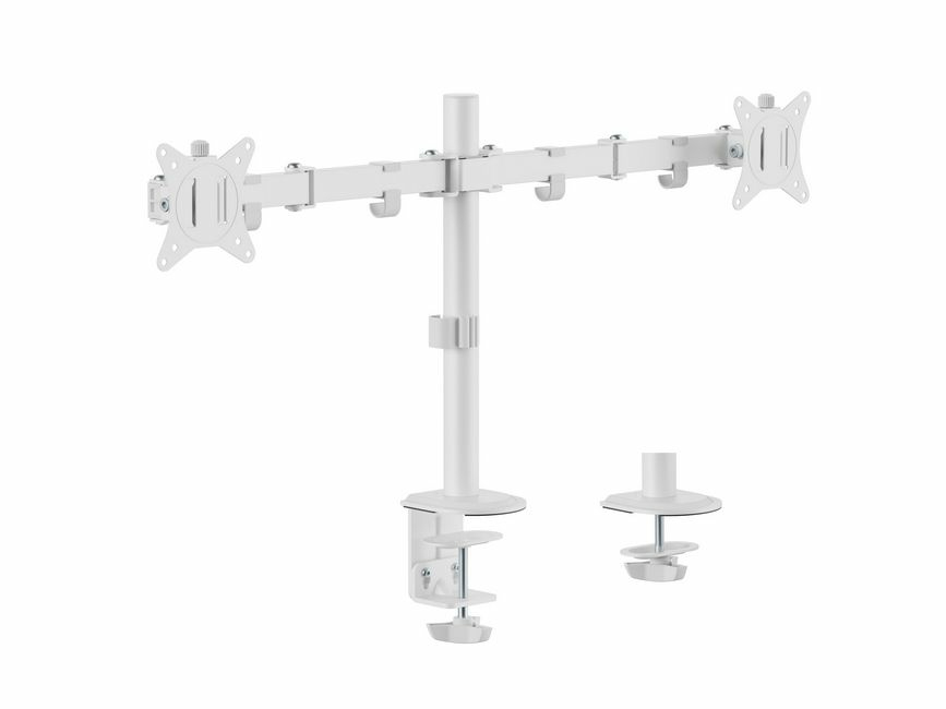 Equip Suporte de montagem de secretária para monitor duplo articulado de 17“-32”, branco