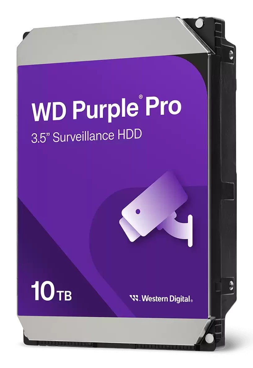 WD HDD 3.5" 10TB 512MB 7200RPM SATA  SURVEILLANCE PURPLE PRO