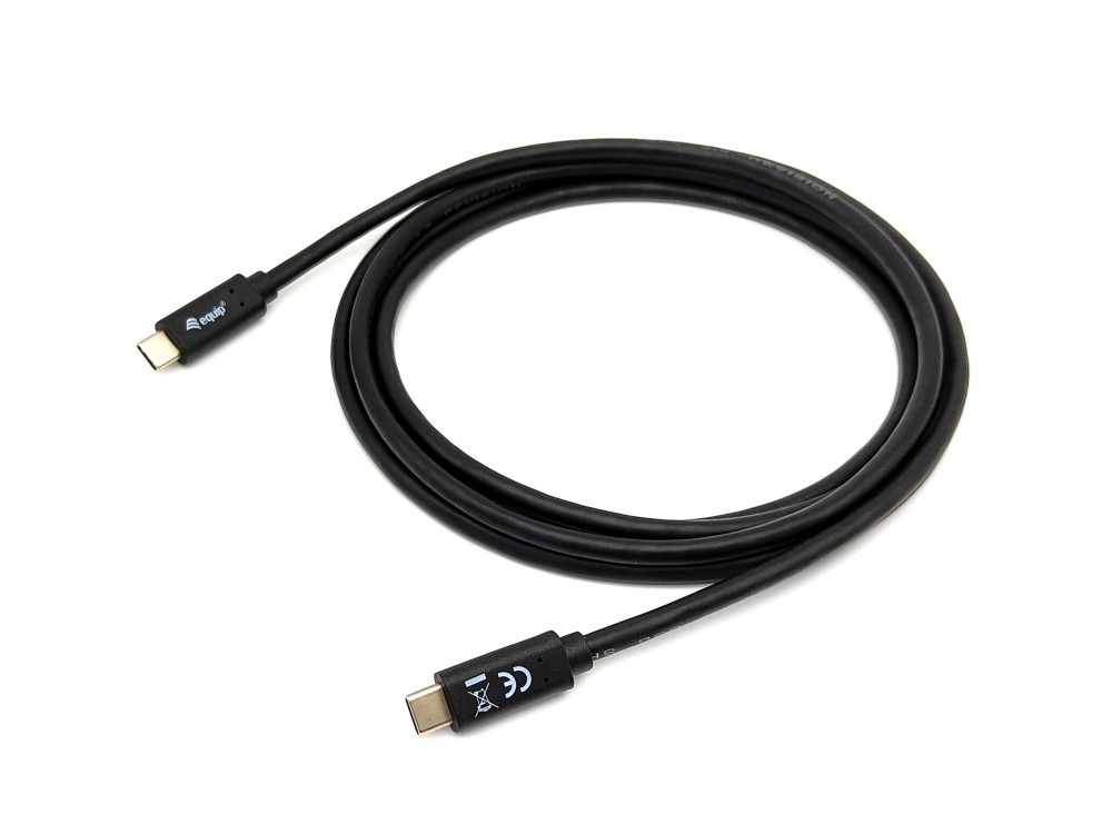 EQUIP CABO USB 3.2 GEN 1X1 TYPE-C TO C M/M 2.0M 5G TRANSFER 3A BLACK
