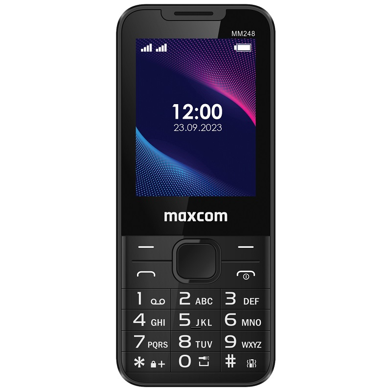 MAXCOM PHONE 4G DUAL SIM 2.4" BATERIA 1000mAh HANDS-FREE CAMERA BLACK MM248 4G