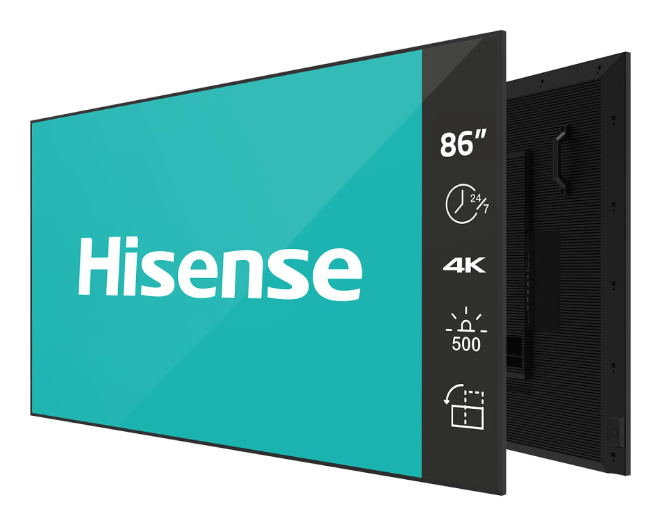 Hisense 86” 4K IPS UHD Digital Signage Display - 24/7 Operation